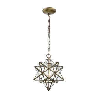 Moravian Star One Light Mini Pendant in Antique Brass (45|1145020)
