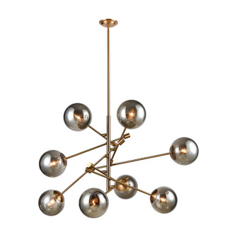 Accelerated Returns Eight Light Chandelier in Aged Brass (45|1141082)
