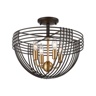 Concentric Four Light Semi Flush Mount in Oil Rubbed Bronze (45|111914)