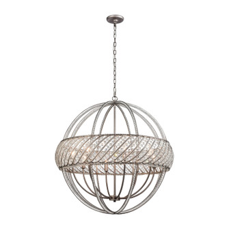 Bradington Eight Light Chandelier in Weathered Zinc (45|110958)