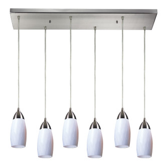 Milan Six Light Pendant in Satin Nickel (45|1106RCWH)