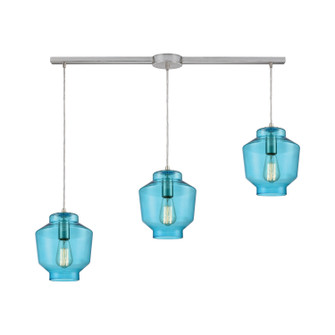 Barrel Three Light Pendant in Satin Nickel (45|109153L)