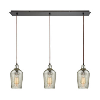 Hammered Glass Three Light Pendant in Oil Rubbed Bronze (45|108303LP)