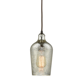 Hammered Glass One Light Mini Pendant in Oil Rubbed Bronze (45|108301)