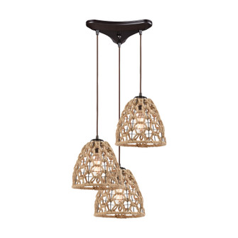 Coastal Inlet Three Light Pendant in Oil Rubbed Bronze (45|107093)