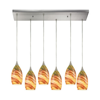 Collanino Six Light Pendant in Satin Nickel (45|106306RC)