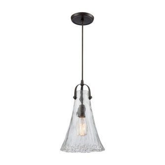 Hand Formed Glass One Light Mini Pendant in Oil Rubbed Bronze (45|105551)