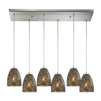 Fissure Six Light Pendant in Satin Nickel (45|104656RCBRF)