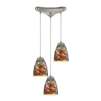 Abstractions Three Light Pendant in Satin Nickel (45|104603CS)