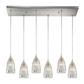 Kersey Six Light Pendant in Satin Nickel (45|104586RC)