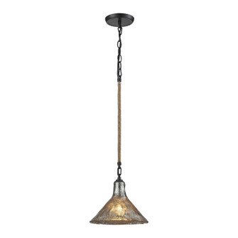 Hand Formed Glass One Light Mini Pendant in Oil Rubbed Bronze (45|104361)