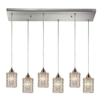 Kersey Six Light Pendant in Satin Nickel (45|103436RC)