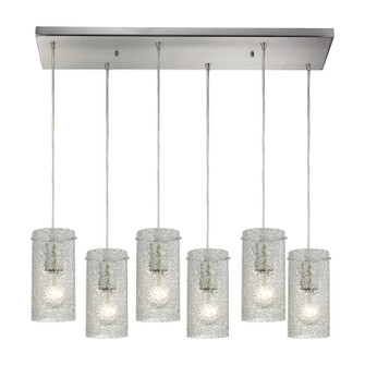 Ice Fragments Six Light Pendant in Satin Nickel (45|102426RCCL)