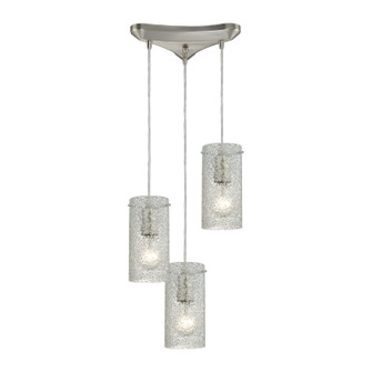 Ice Fragments Three Light Pendant in Satin Nickel (45|102423CL)