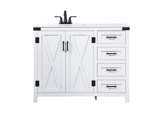 Grant Single Bathroom Vanity in White (173|VF90242WH)