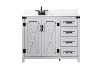 Grant Single Bathroom Vanity in grey (173|VF90242GRBS)