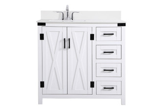 Grant Bathroom Vanity Set in White (173|VF90236WHBS)