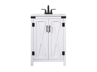 Grant Single Bathroom Vanity in white (173|VF90224WH)