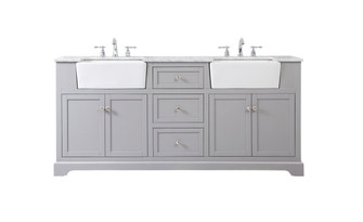 Franklin Double Bathroom Vanity in Grey (173|VF60272DGR)