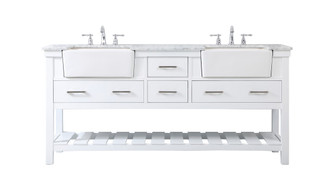 Clement Double Bathroom Vanity in white (173|VF60172DWH)