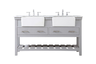 Clement Double Bathroom Vanity in grey (173|VF60160DGR)