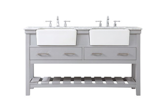 Clement Double Bathroom Vanity in Grey (173|VF60160DGR)