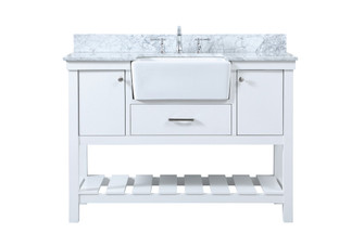 Clement Single Bathroom Vanity in white (173|VF60148WHBS)