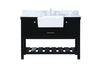 Clement Single Bathroom Vanity in black (173|VF60148BKBS)