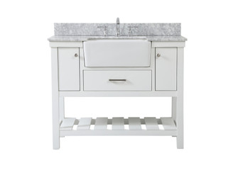 Clement Single Bathroom Vanity in white (173|VF60142WHBS)