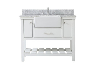 Clement Single Bathroom Vanity in White (173|VF60142WHBS)