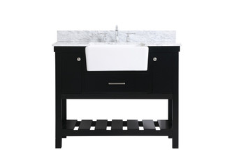 Clement Single Bathroom Vanity in black (173|VF60142BKBS)