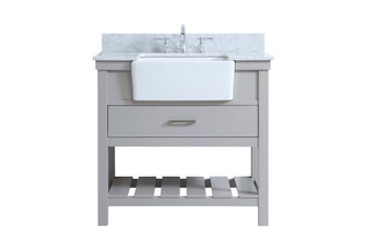 Clement Single Bathroom Vanity in Grey (173|VF60136GRBS)