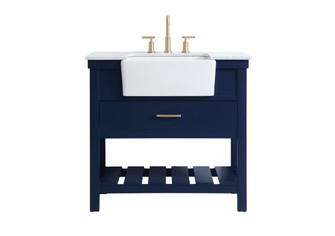 Clement Single Bathroom Vanity in Blue (173|VF60136BL)