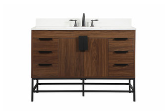 Eugene Single Bathroom Vanity in Walnut (173|VF488W48MWTBS)