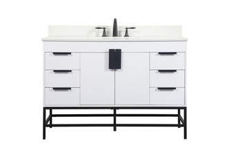 Eugene Single Bathroom Vanity in White (173|VF488W48MWHBS)