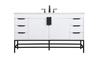 Eugene Single Bathroom Vanity in white (173|VF48860MWH)