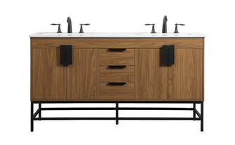 Eugene Double Bathroom Vanity in walnut brown (173|VF48860DWB)