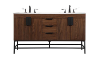 Eugene Double Bathroom Vanity in Walnut (173|VF48860DMWT)