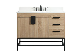 Eugene Single Bathroom Vanity in mango wood (173|VF48842MWBS)