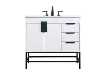 Eugene Single Bathroom Vanity in White (173|VF48836MWH)