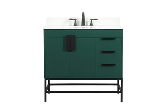 Eugene Single Bathroom Vanity in Green (173|VF48836MGNBS)