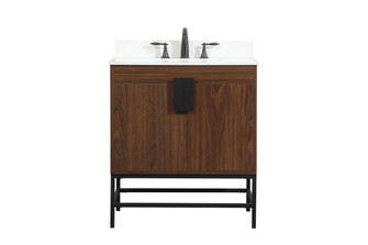 Eugene Single Bathroom Vanity in Walnut (173|VF48830MWTBS)