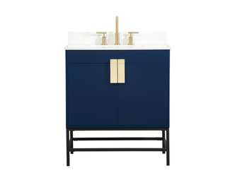 Eugene Single Bathroom Vanity in Blue (173|VF48830MBLBS)