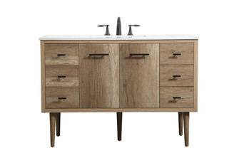 Cyrus Single Bathroom Vanity in Natural oak (173|VF48048NT)