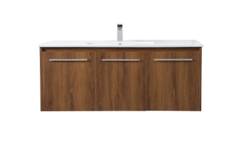 Rasina Single Bathroom Floating Vanity in Walnut Brown (173|VF44048WB)