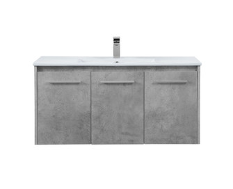Rasina Single Bathroom Floating Vanity in Concrete Grey (173|VF44040CG)
