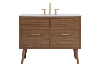 Boise Bathroom Vanity Set in Walnut Brown (173|VF41042WB)