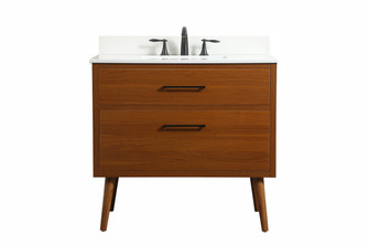 Boise Single Bathroom Vanity in teak (173|VF41036MTKBS)
