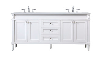 Bennett Double Bathroom Vanity in white (173|VF31872DWH)