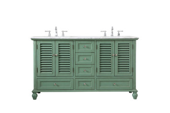 Rhodes Double Bathroom Vanity in vintage mint (173|VF30560DVM)